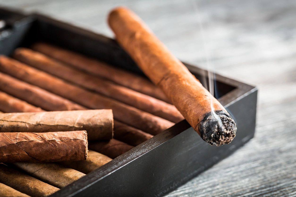 Premium Cigars with Whiskey